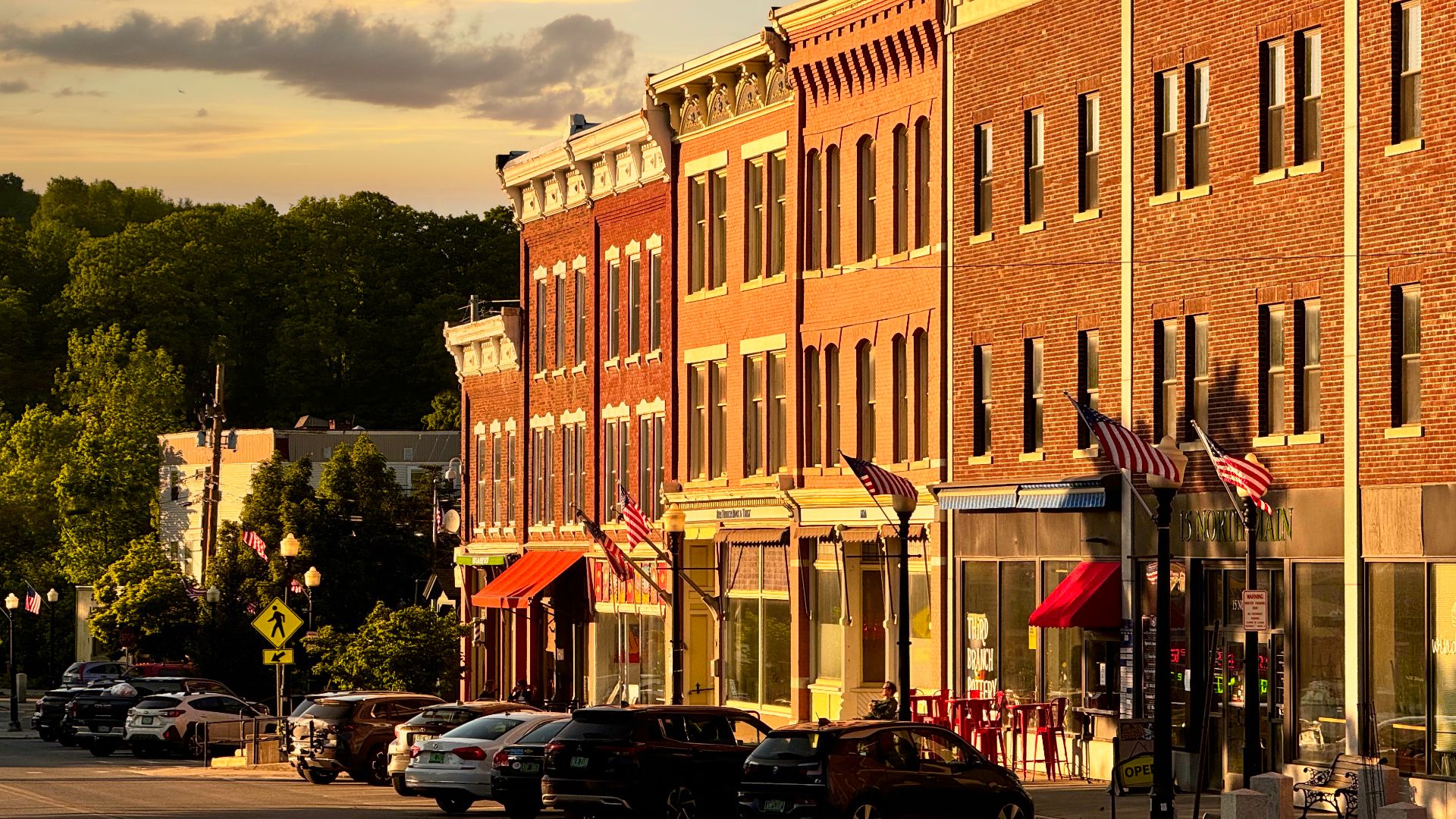 Main Street in downtown Randolph, Vermont