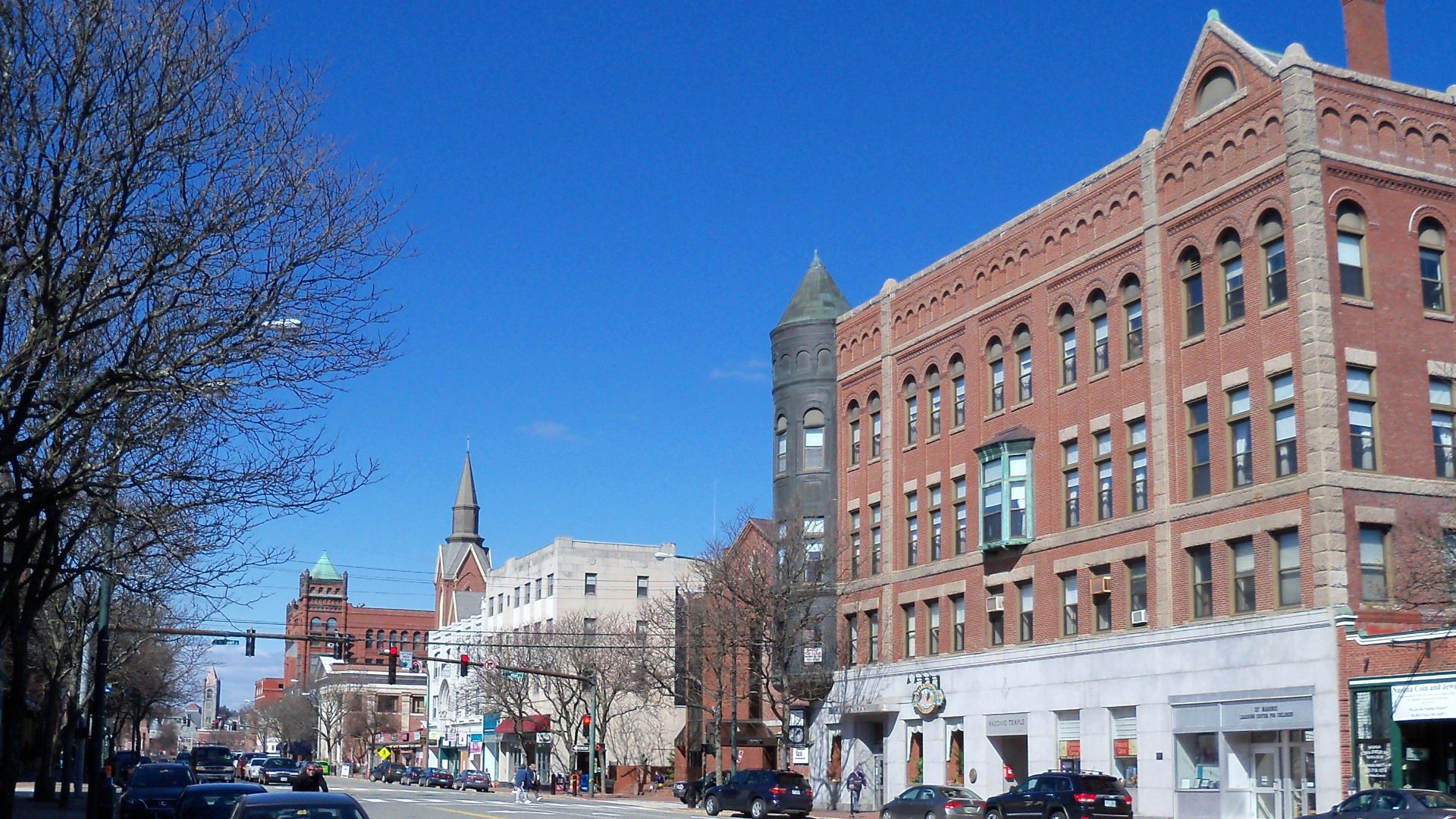 Main Street in Nashua, New Hampshire, USA.