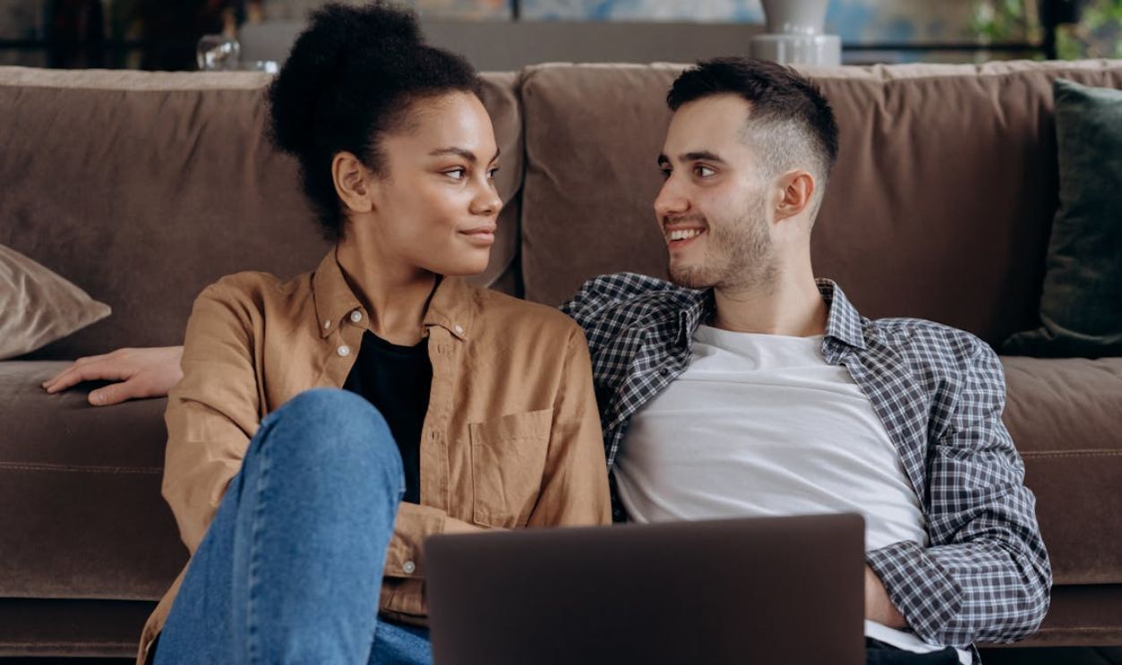 A Couple Looking at Each Other