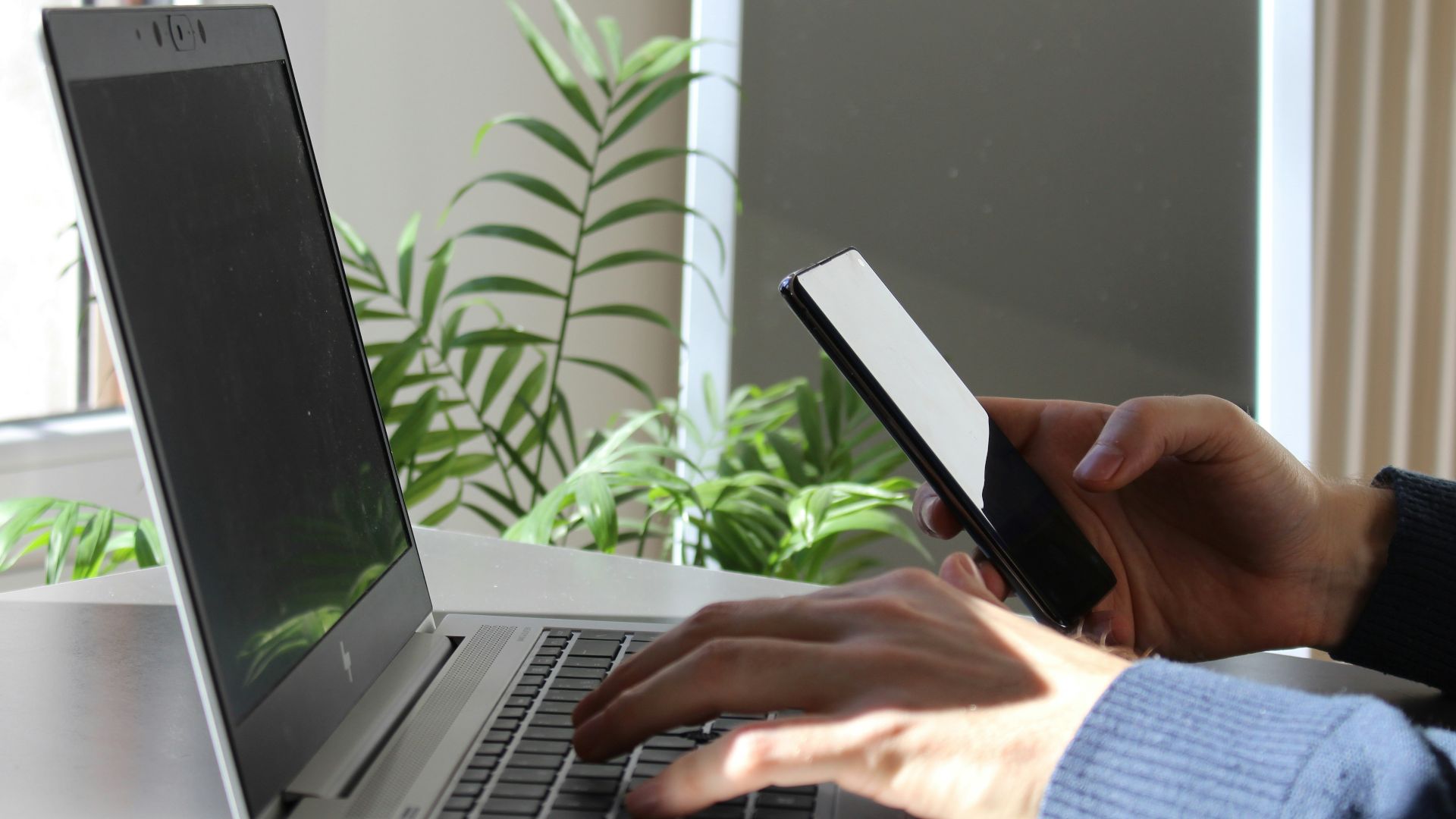 a person using a laptop