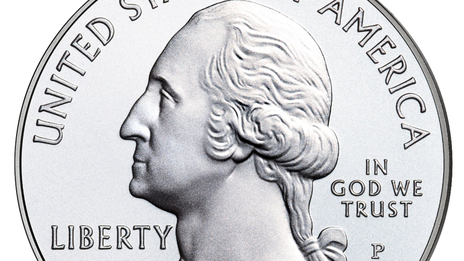 An image of the obverse (front side) of an America the Beautiful U.S. quarter (25-cent piece). United States Mint image.