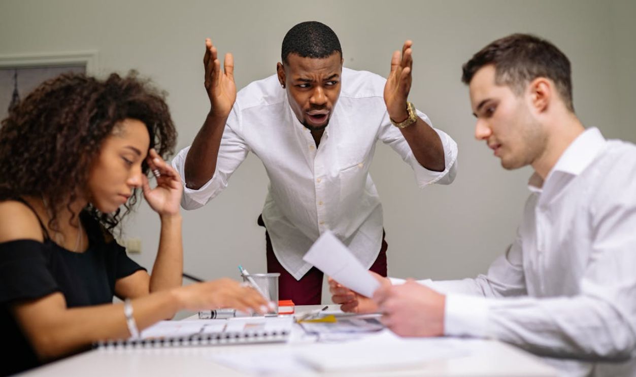 A Man Angry in a Workplace
