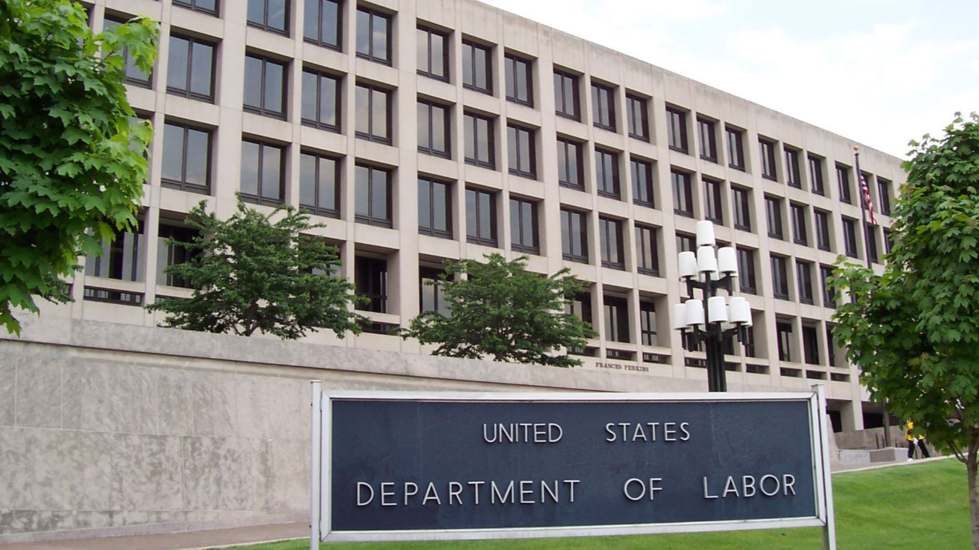 The Frances Perkins Building of the U.S. Department of Labor headquarters in Washington, D.C.