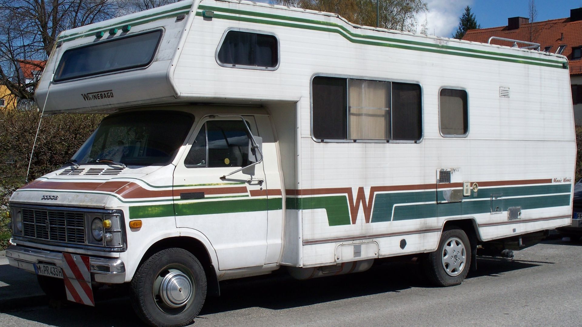Dodge-based recreational vehicle (Winnebago motor home) in Munich.
