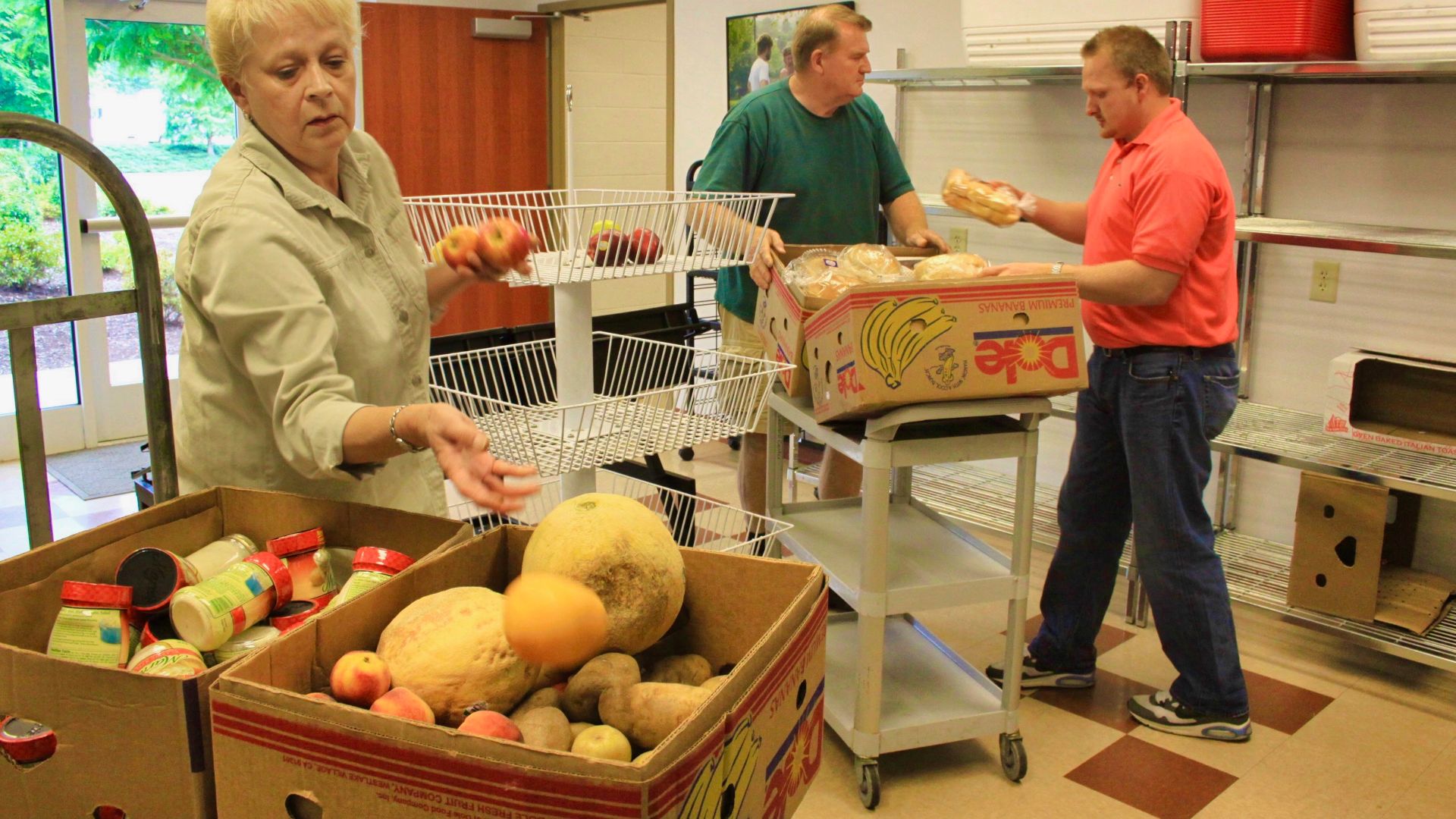 A food bank at Lee University in Cleveland, Tennessee