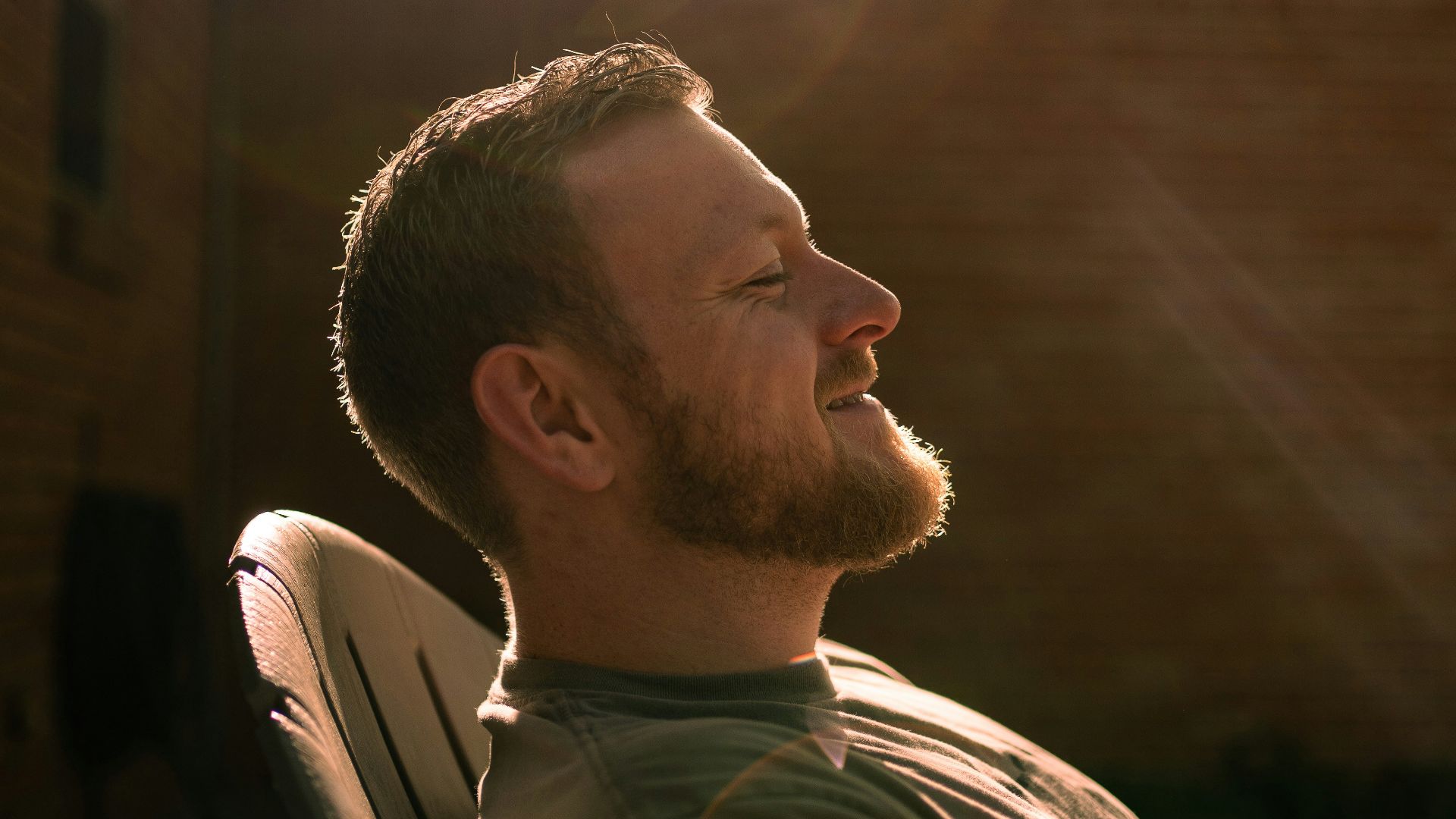 a man sitting in a chair