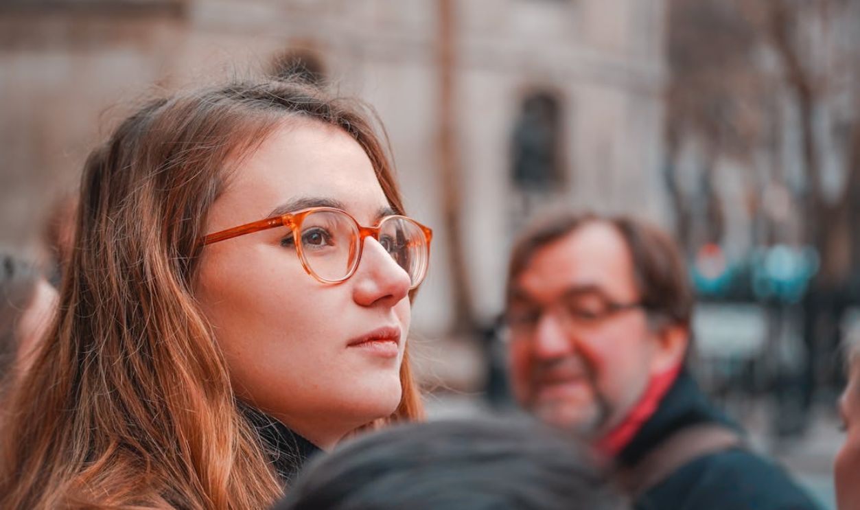 A Woman Wearing an Eyeglass