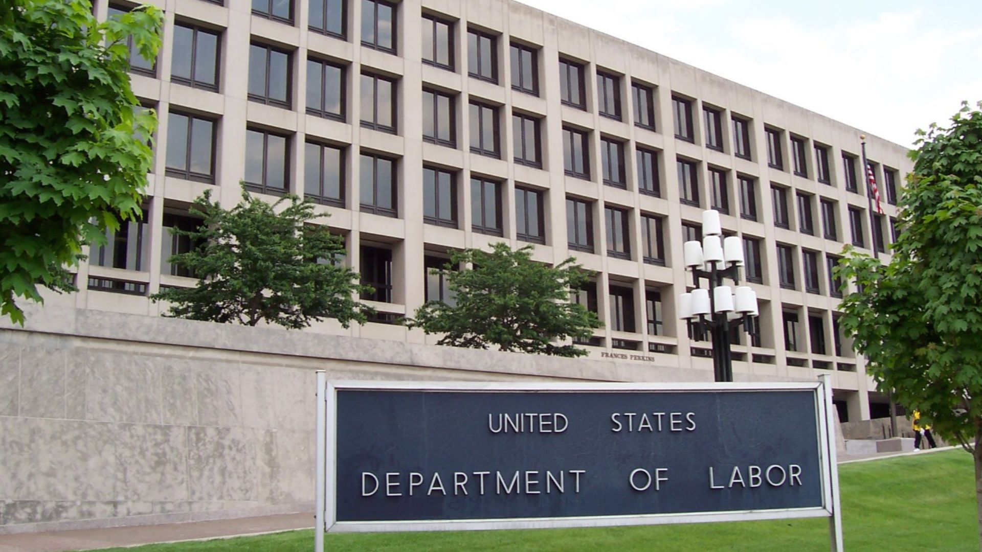 The Frances Perkins Building of the U.S. Department of Labor headquarters in Washington, D.C.