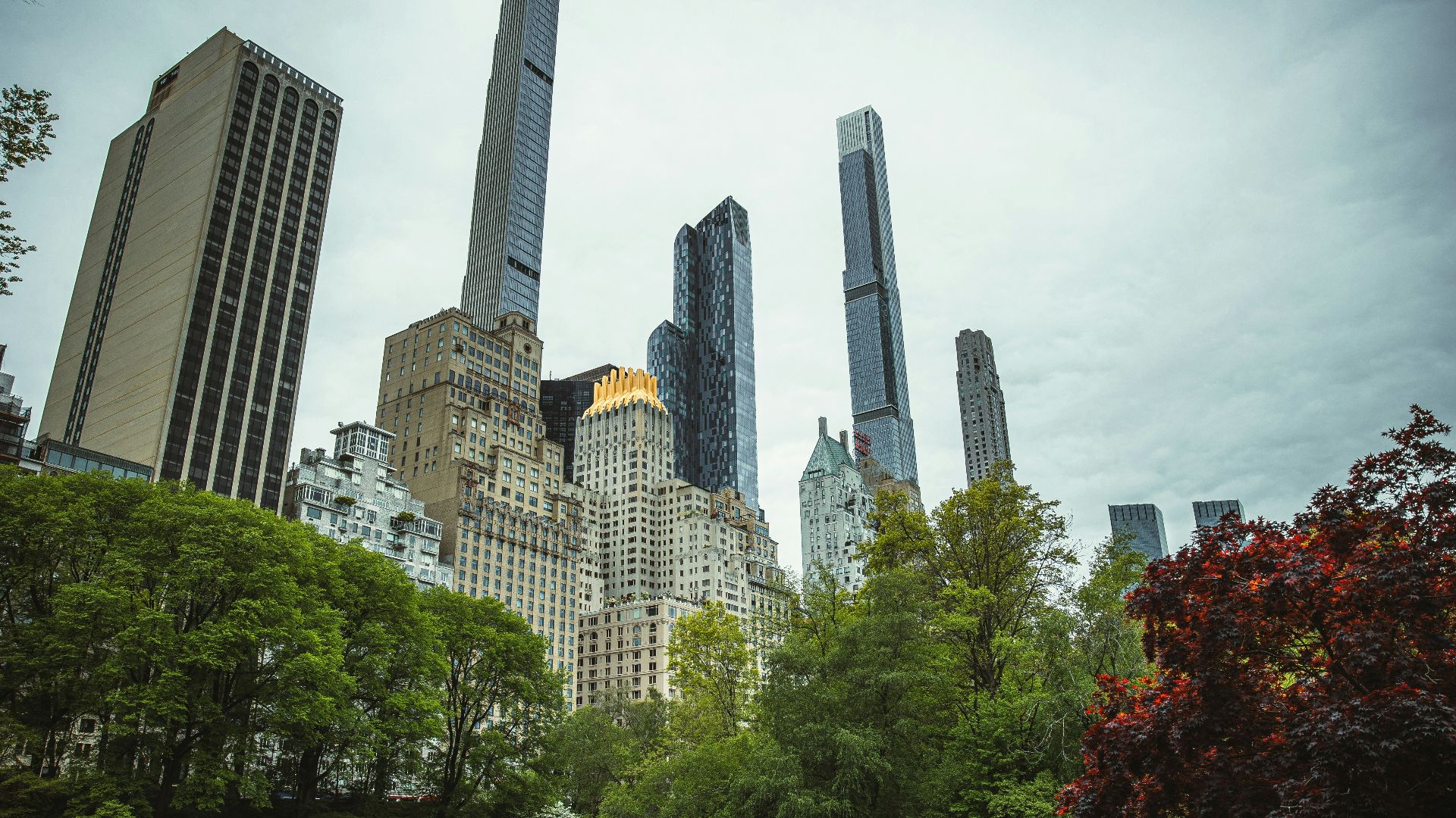 a city with tall buildings