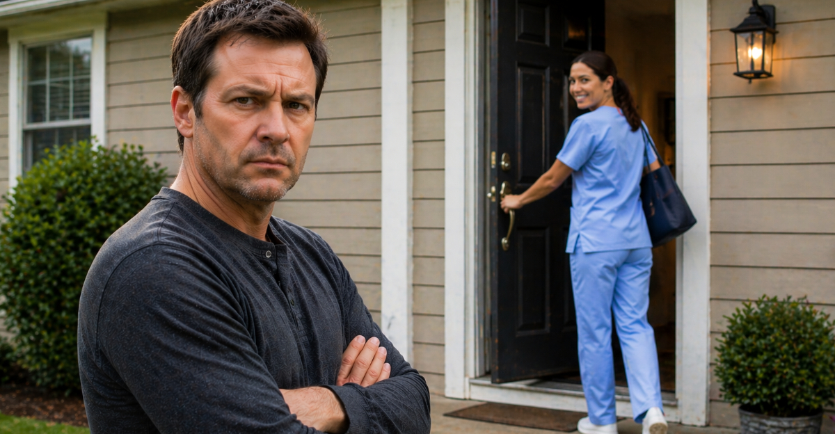 Angry man, Happy nurse