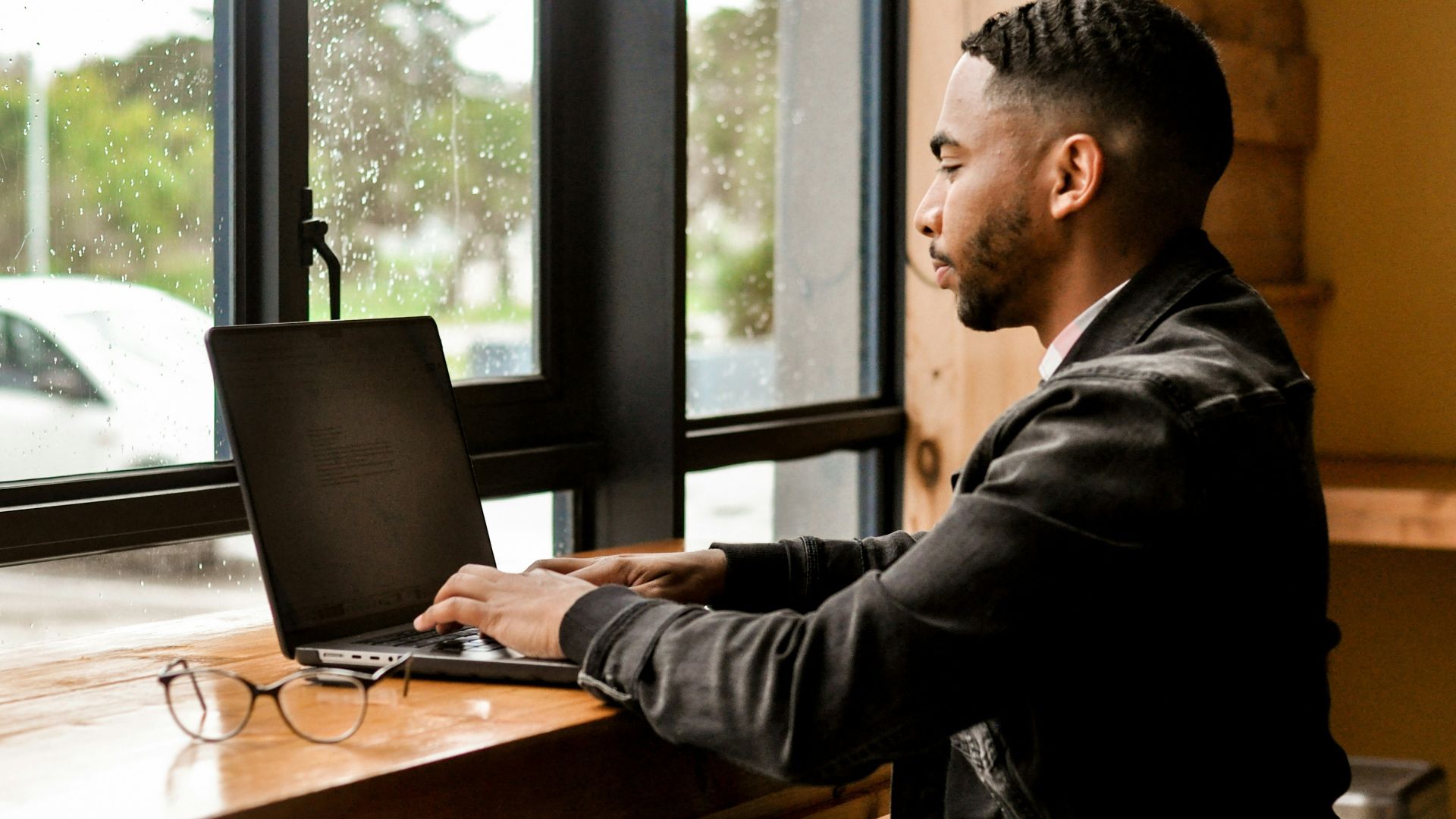 a man working on a laptop