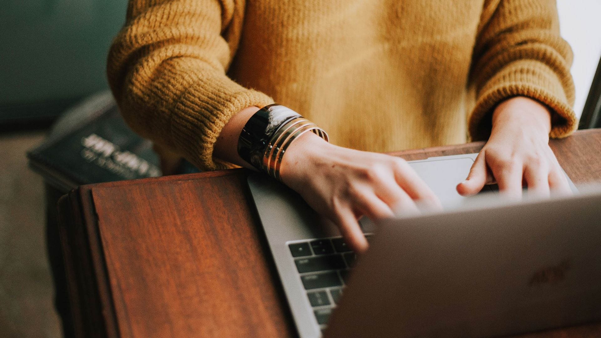 person using laptop computer