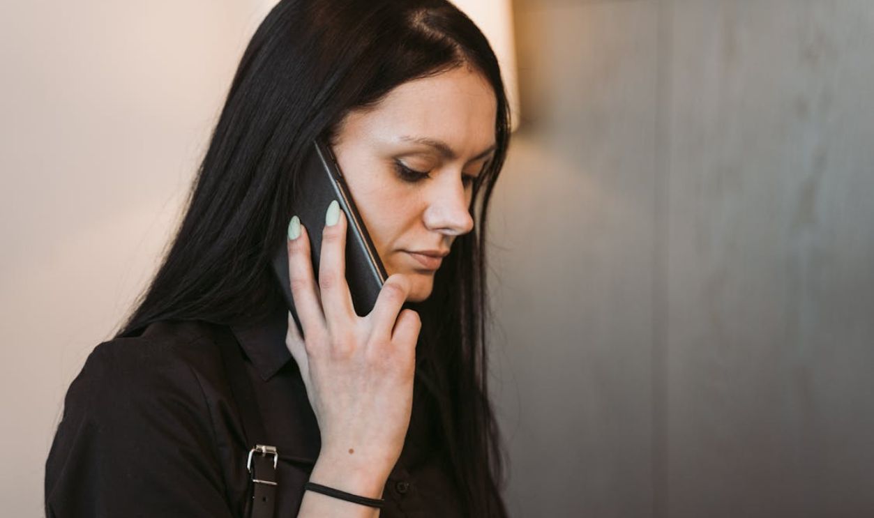 A Woman Talking on Mobile Phone