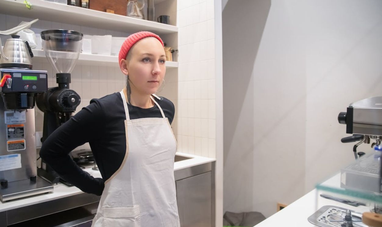A Woman Wearing an Apron