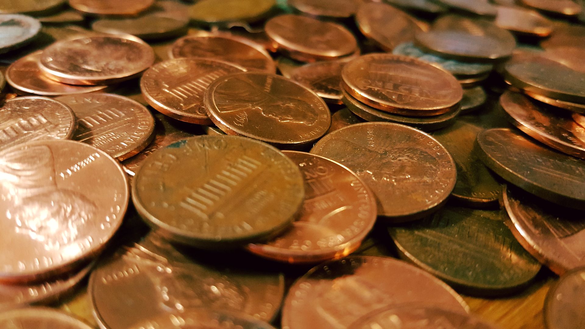 A pile of pennies.