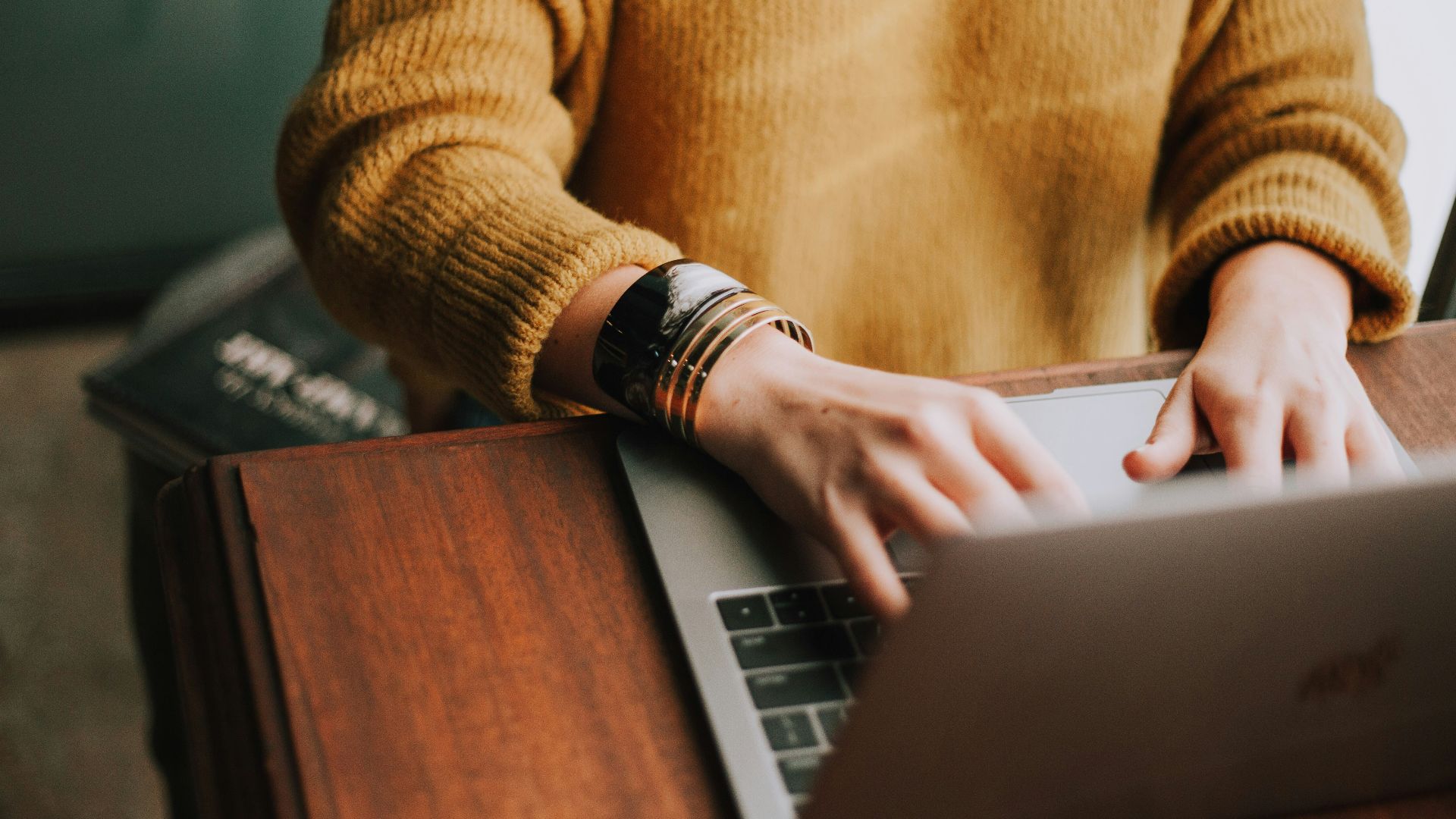 person using laptop computer