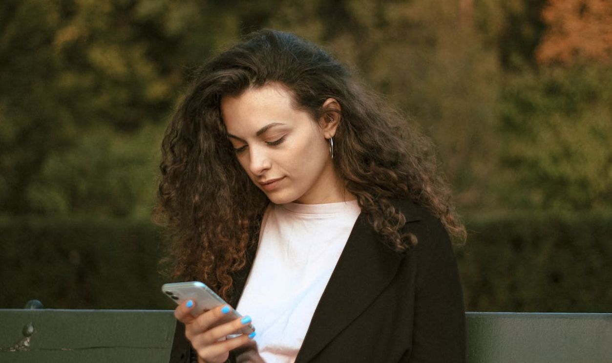 A Woman using Smartphone