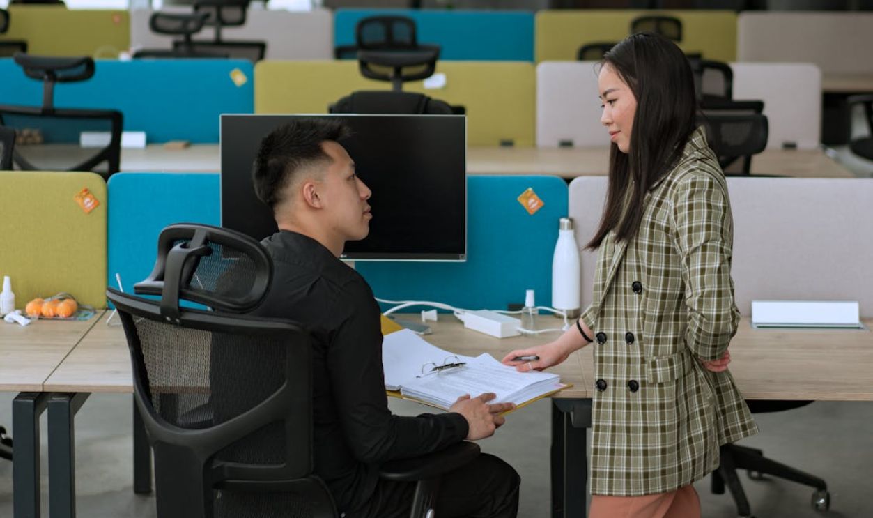 Man and Woman Looking at Each Other