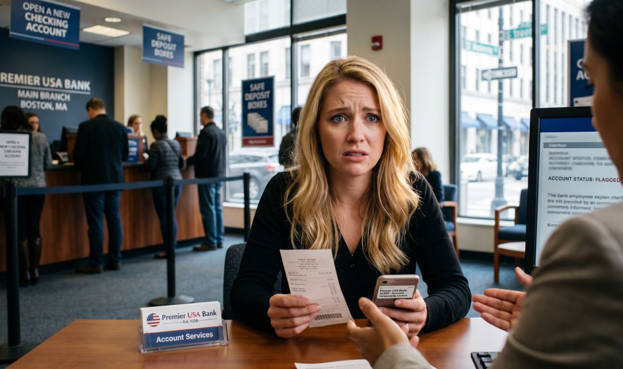 Woman worried bank account blocked