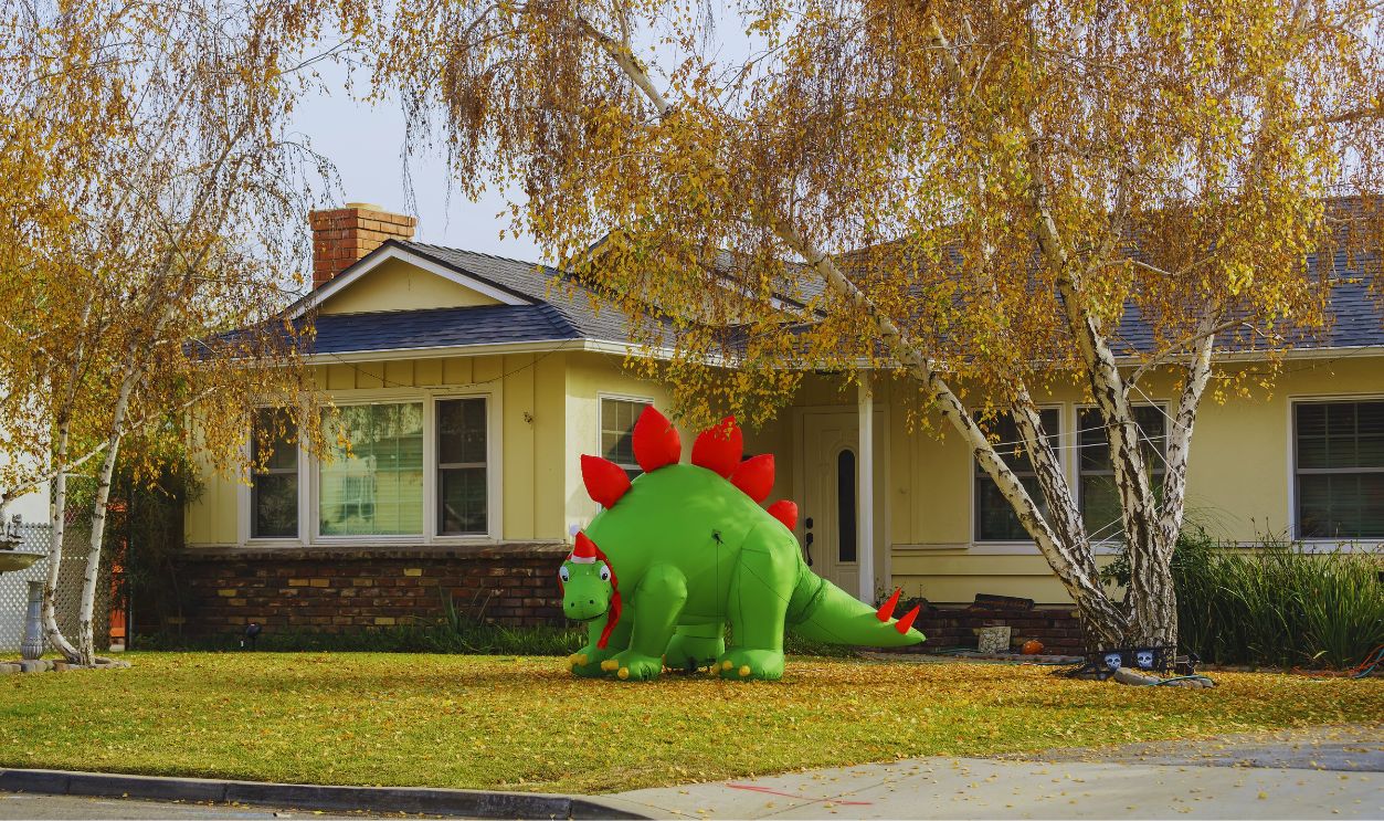 inflatable dinosaur