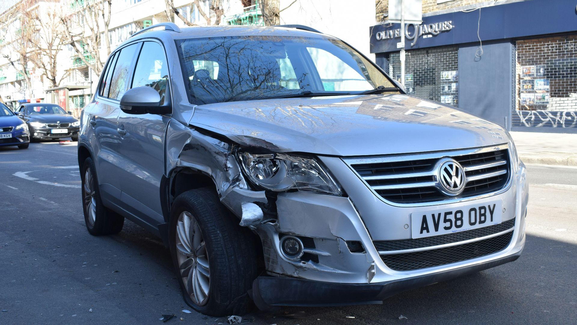 a car that has been hit by another car