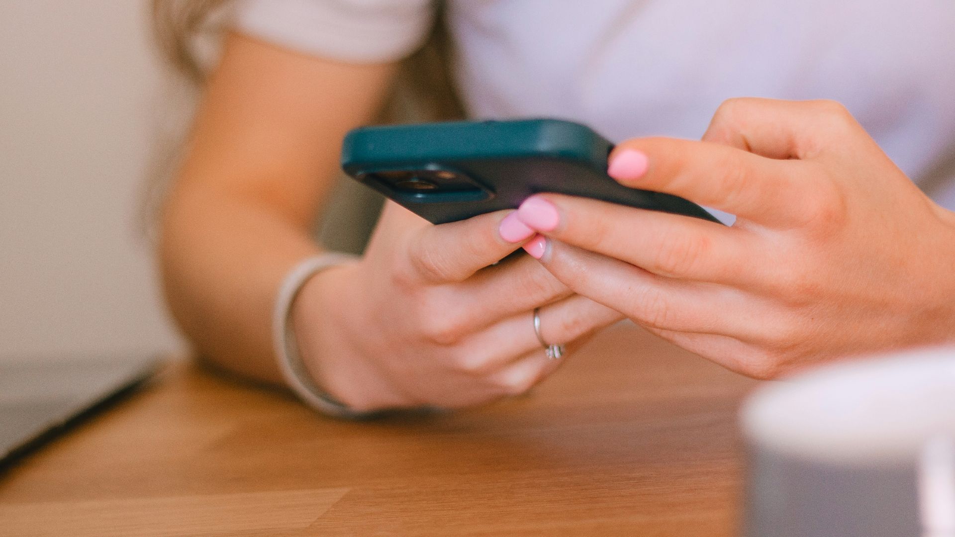 A person is using a mobile phone.