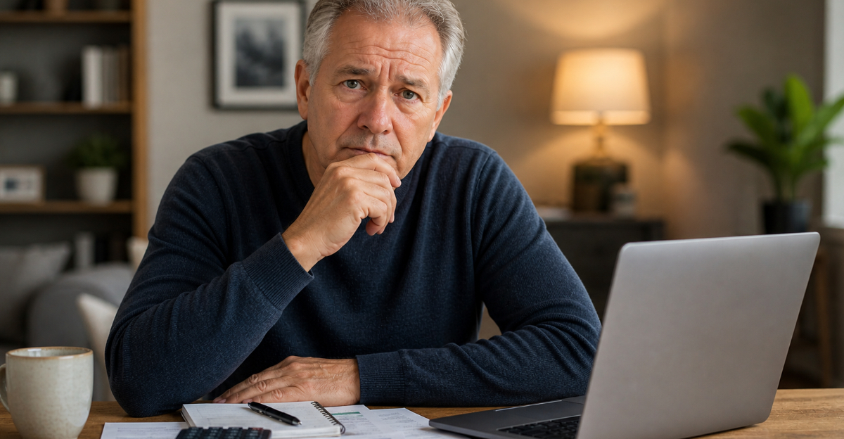 Older man looking concerned