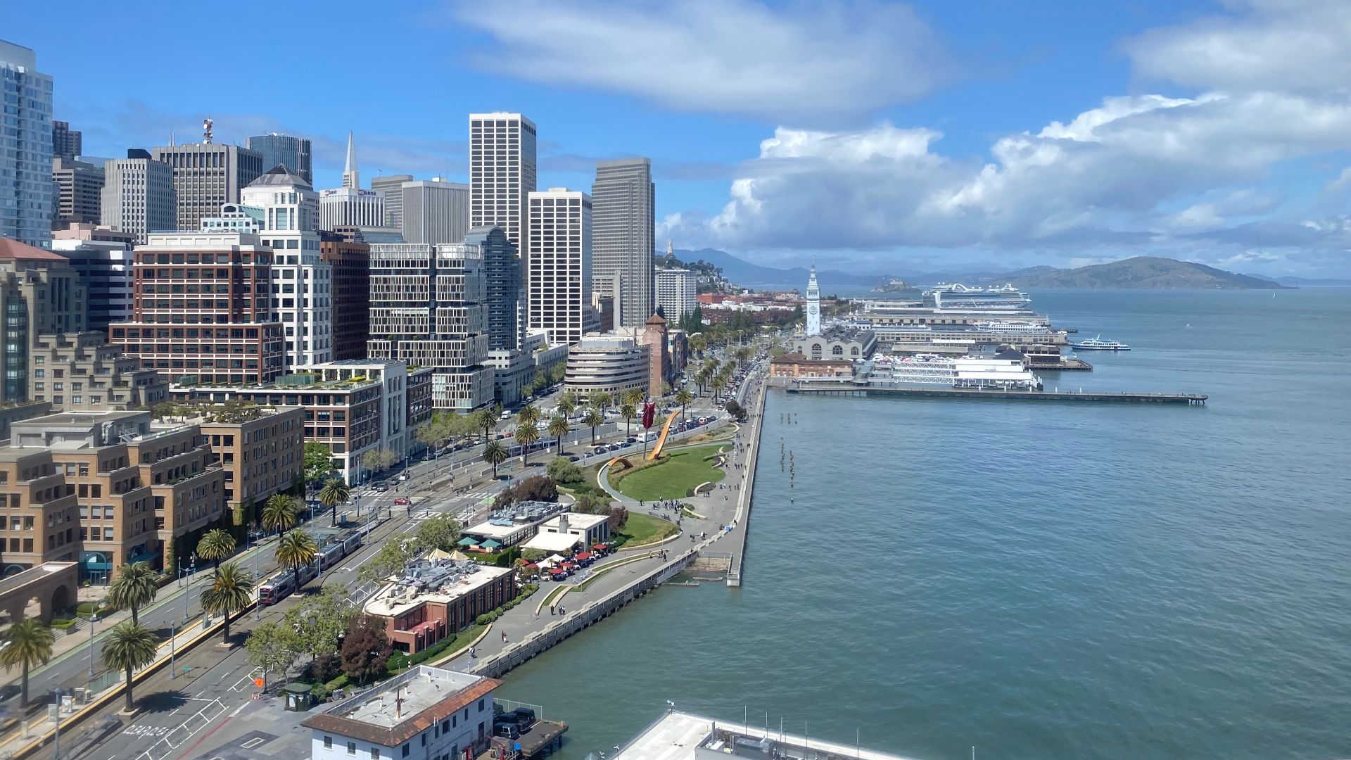 San Francisco, California April 2022, Skyline along Bayfront