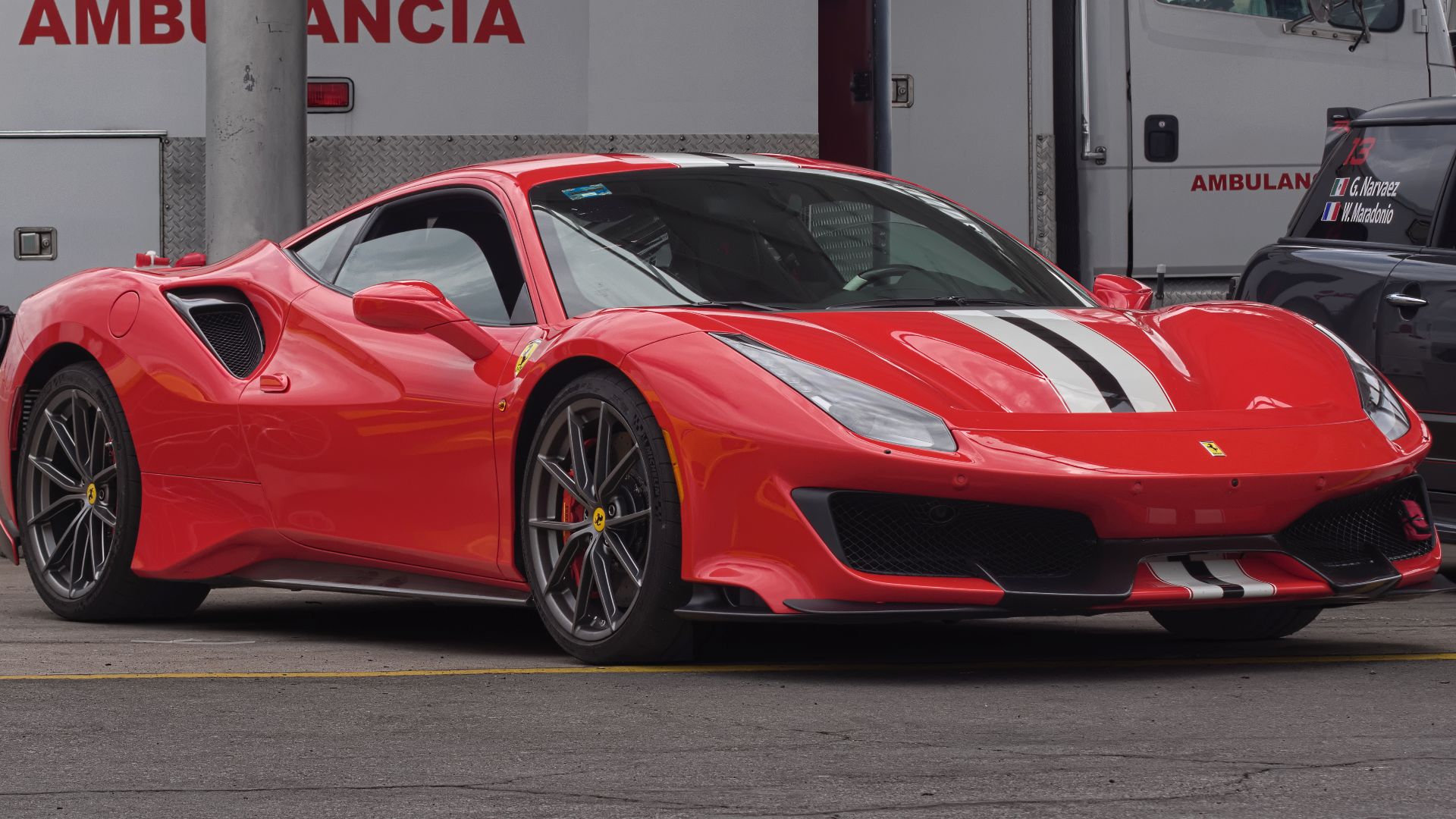 Ferrari 488, at racing circuit Miguel E. Abed, Puebla, Mexico