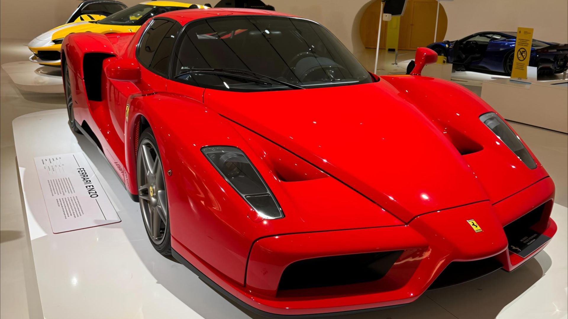 Ferrari Enzo displayed at a stand at the Milano AutoClassica fair.