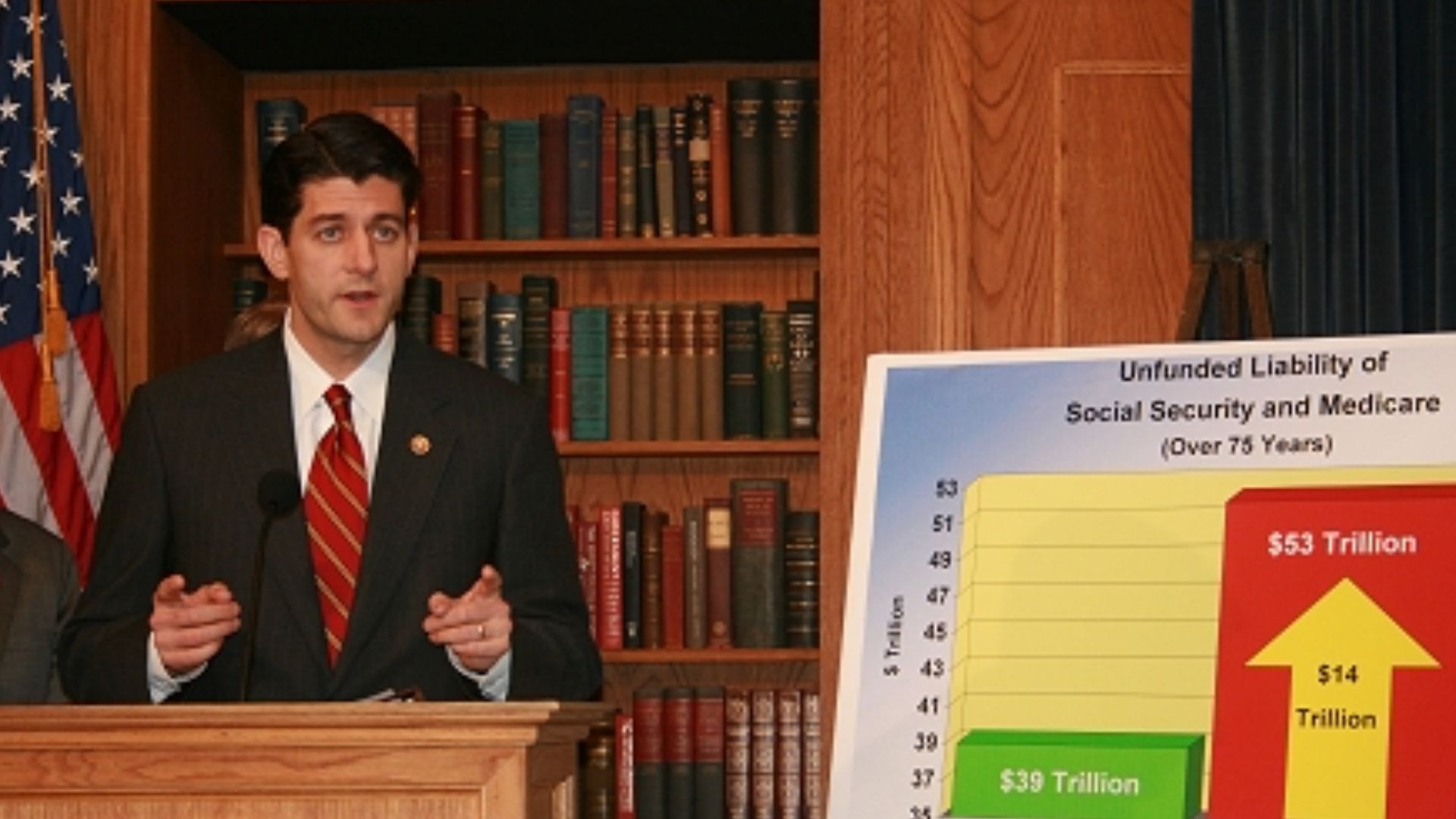 Congressman Paul Ryan discusses the record tax increases, reckless spending, and absence of entitlement reforms in the Democrats’ budget at a press conference on March 12, 2008.