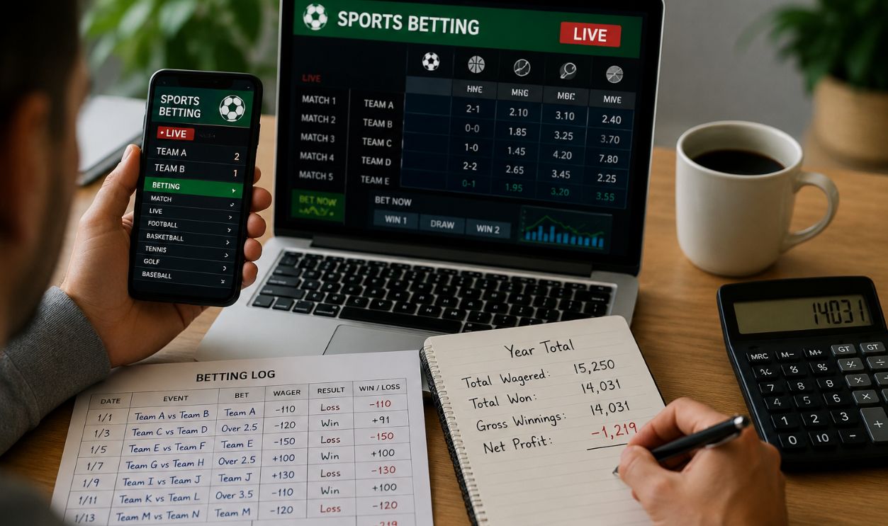 Tracking sports bets and finances