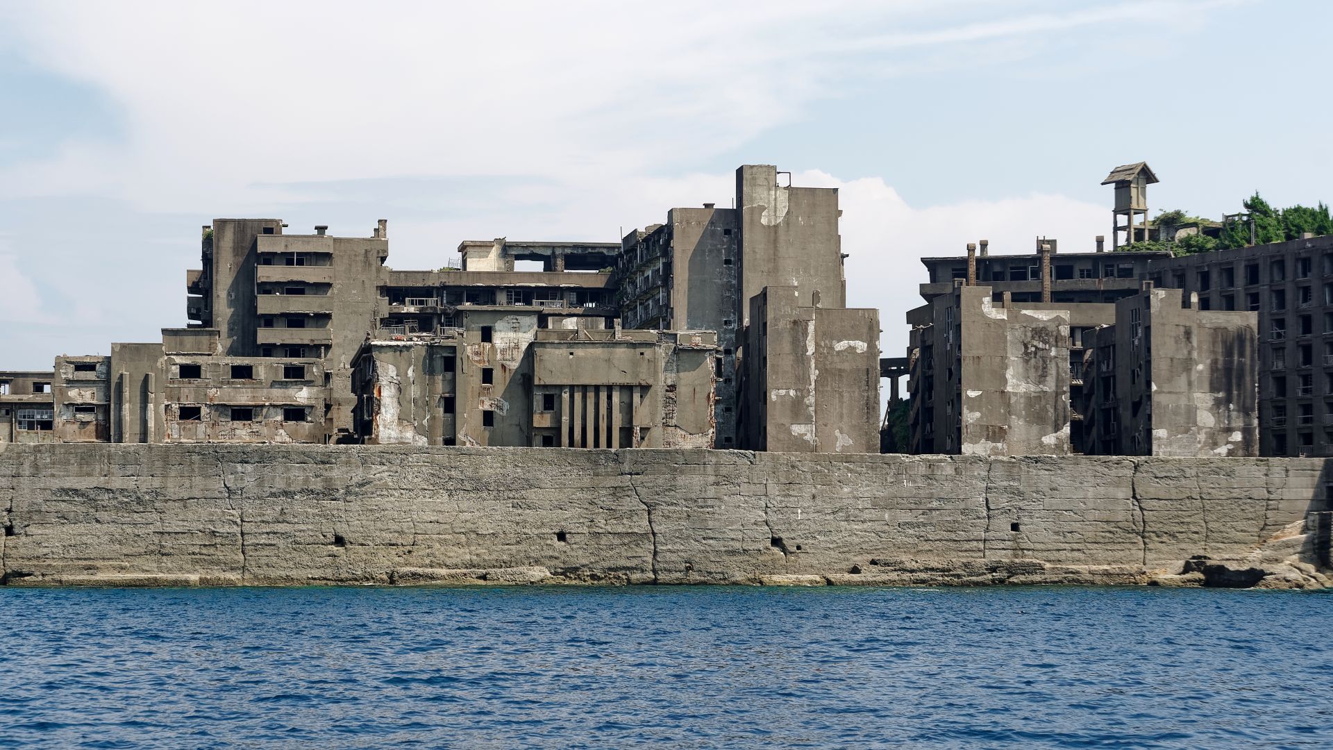 Abandoned island of Hashima near Nagasaki