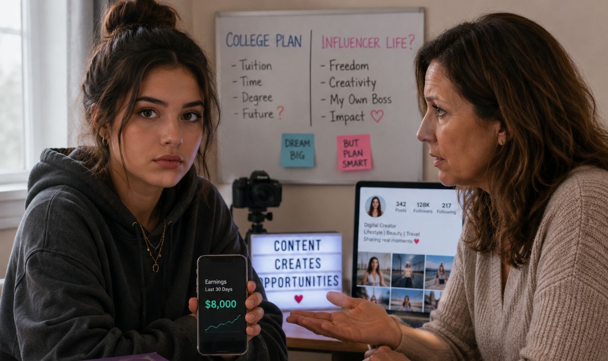 Career crossroads: College vs Influencer life