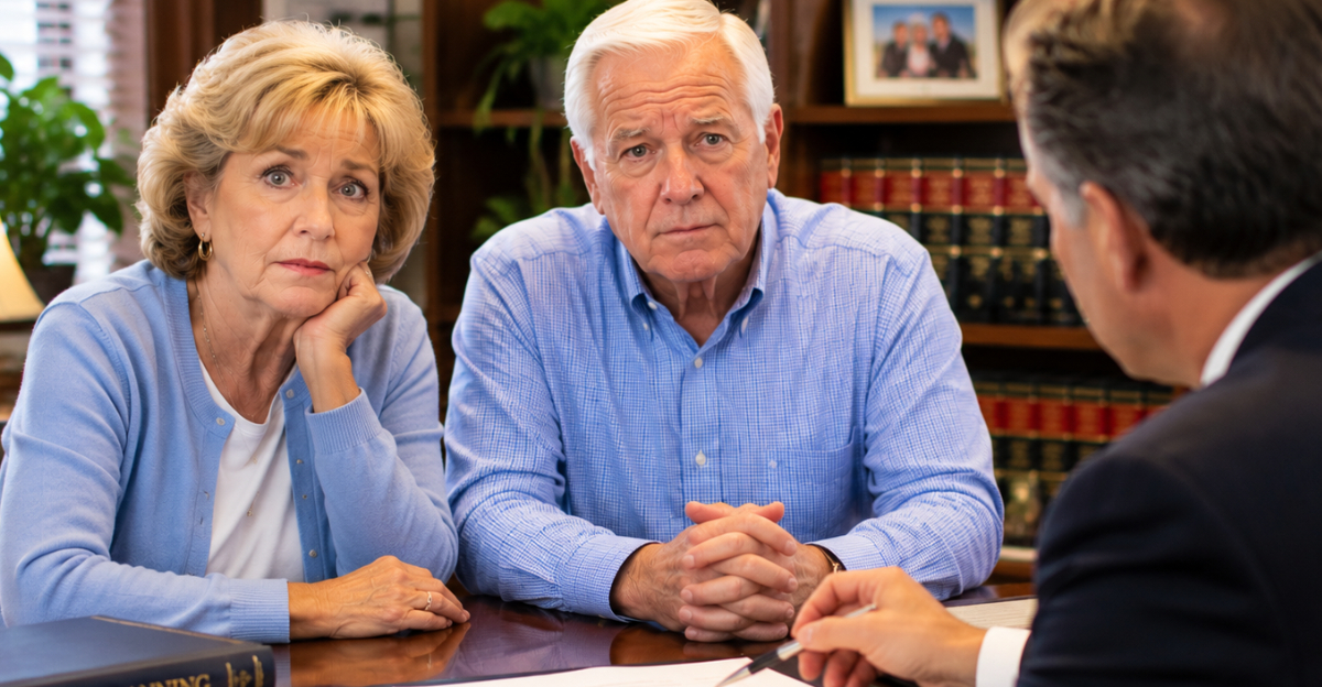 Older couple with a lawyer