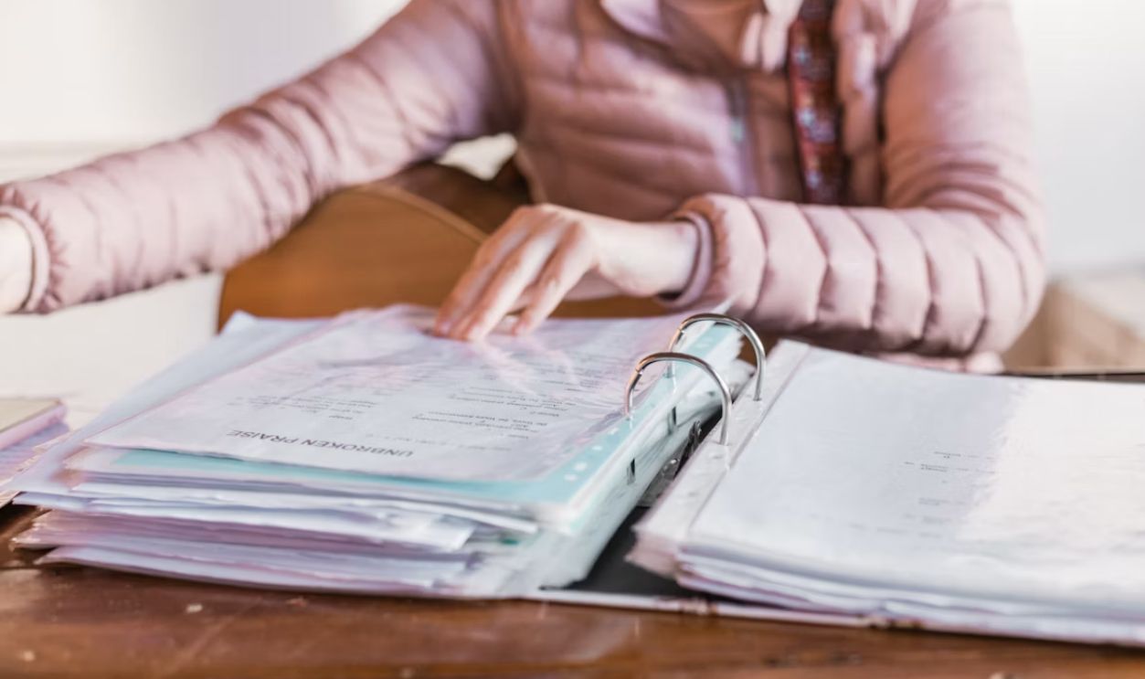 arranging document or files