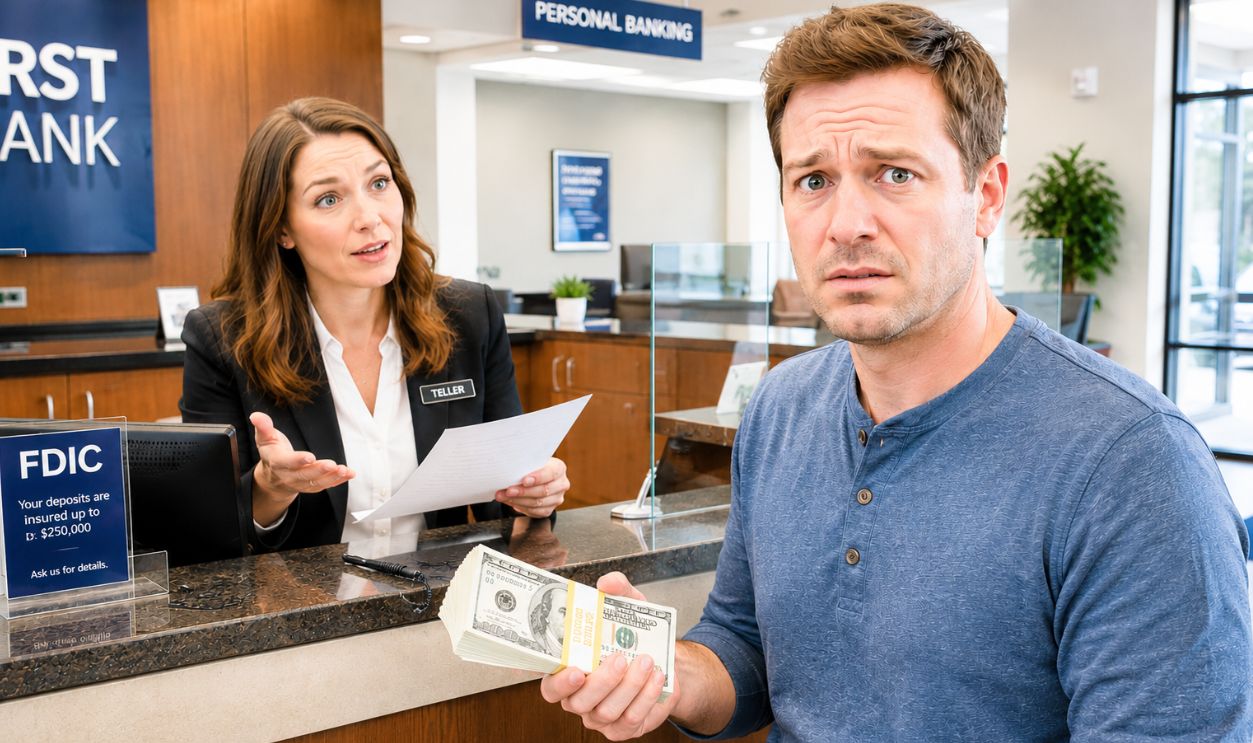My bank says I can't deposit large amounts of cash without answering personal questions.