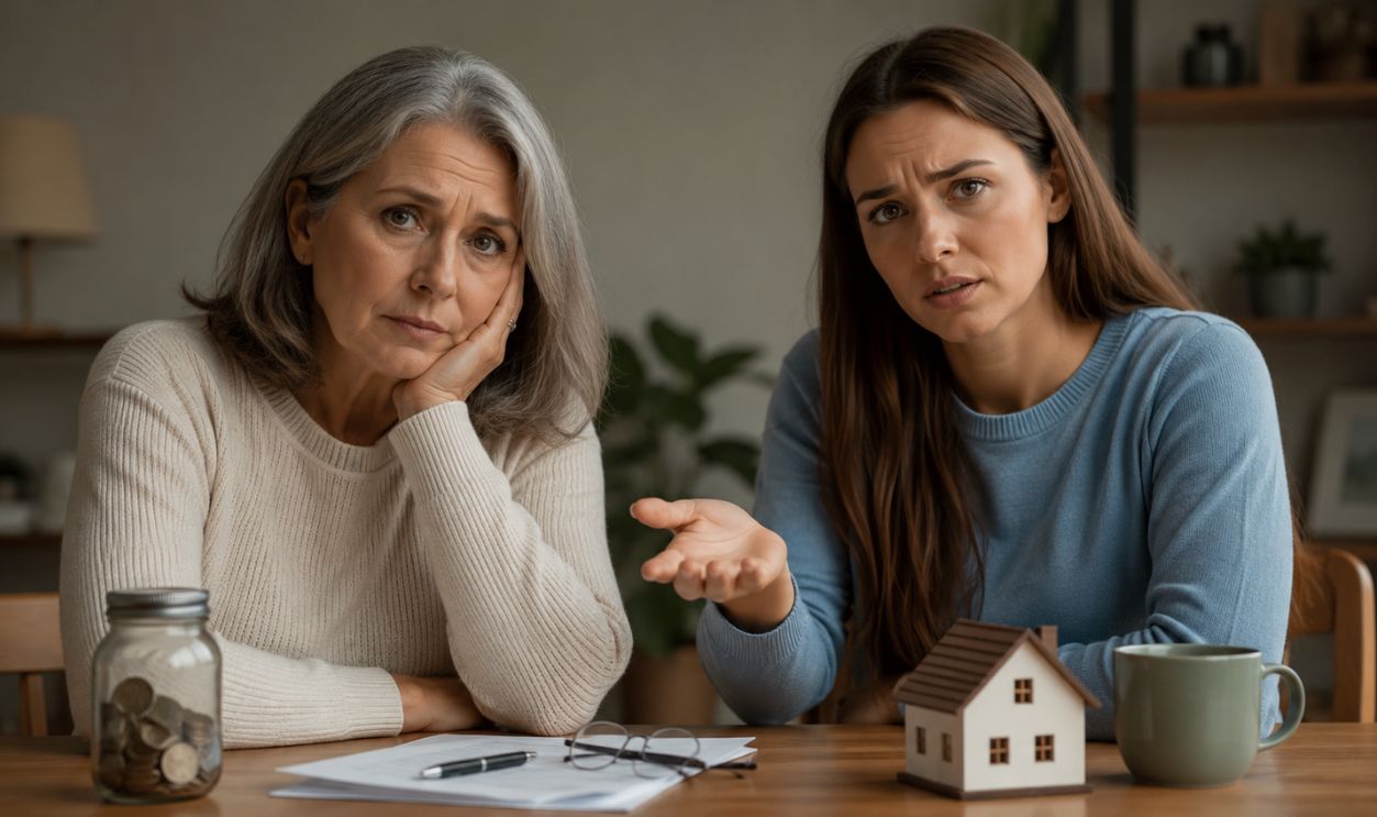 Tense discussion over money matters