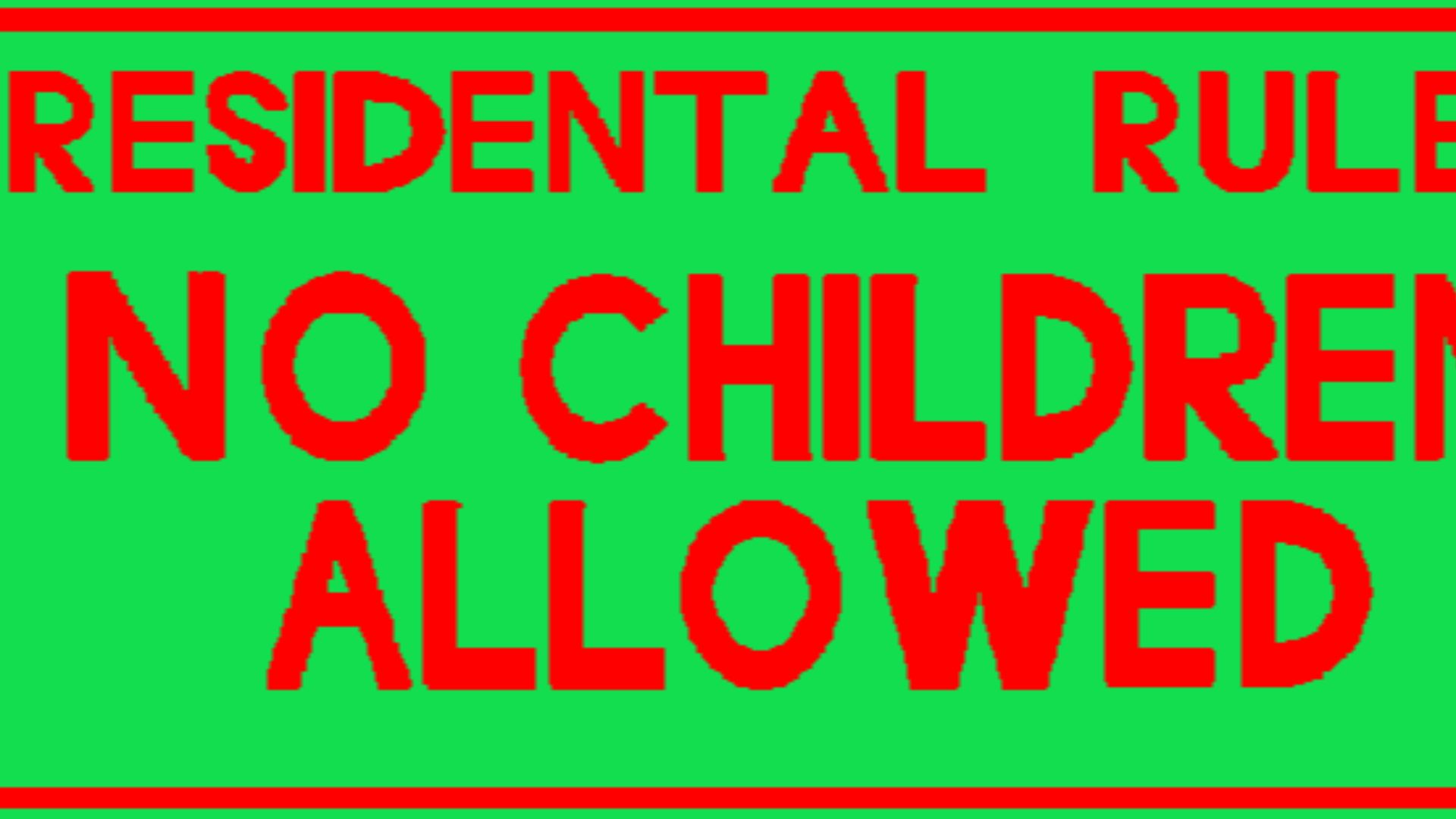 This sign of residential rules says
