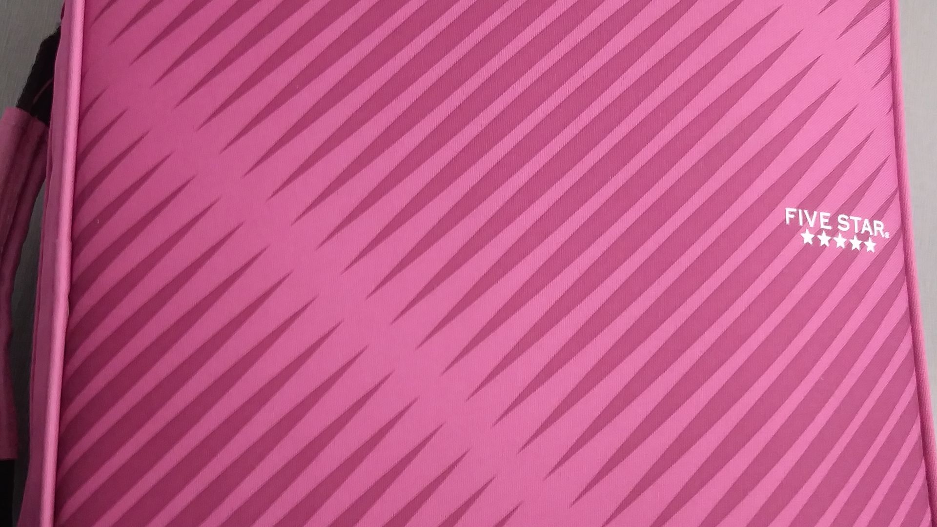 Pink Five Star Trapper Keeper for school supplies