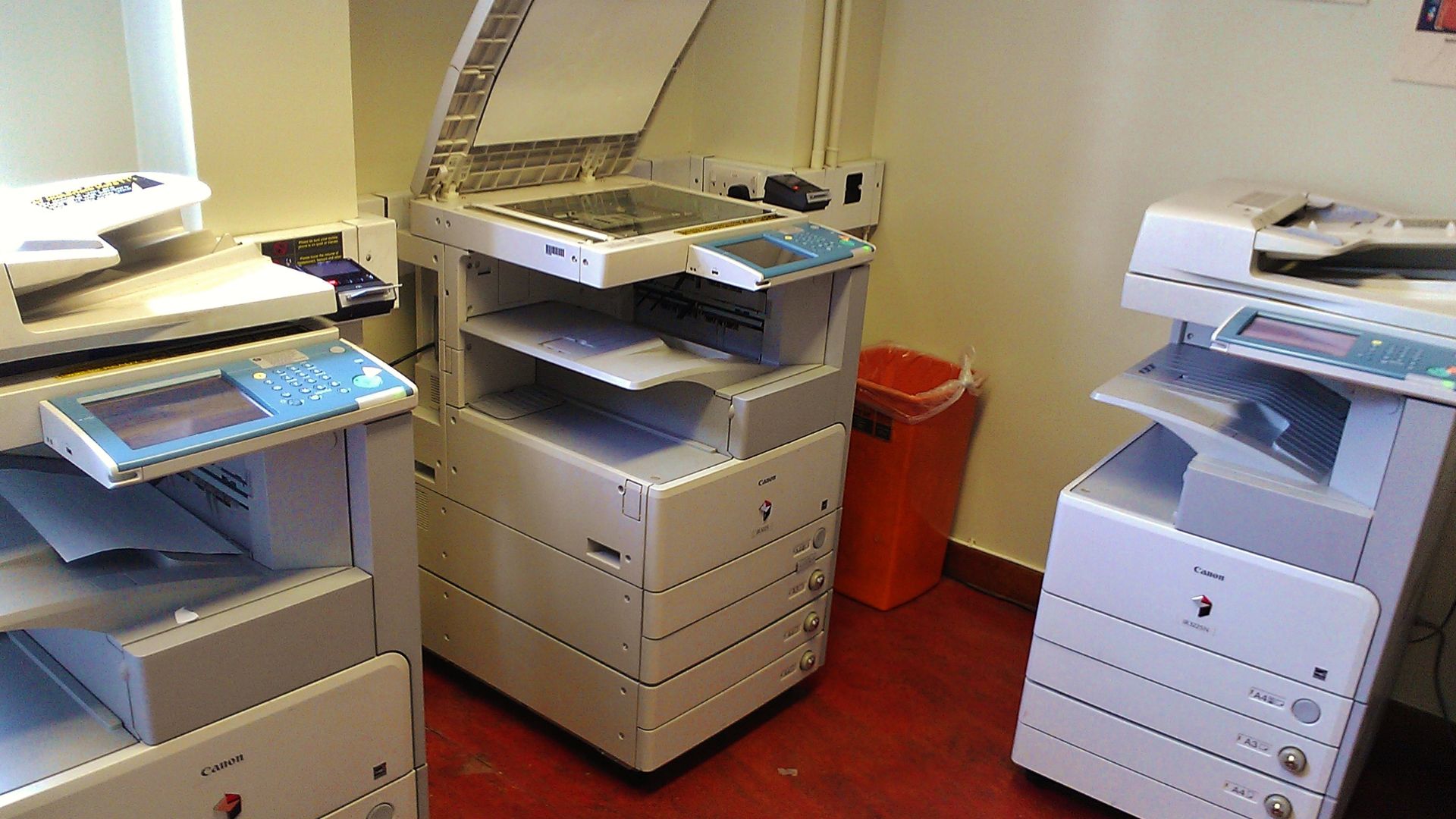 The student's photocopying room, a part of the library at the UCL Institute of Archaeology. 2012.