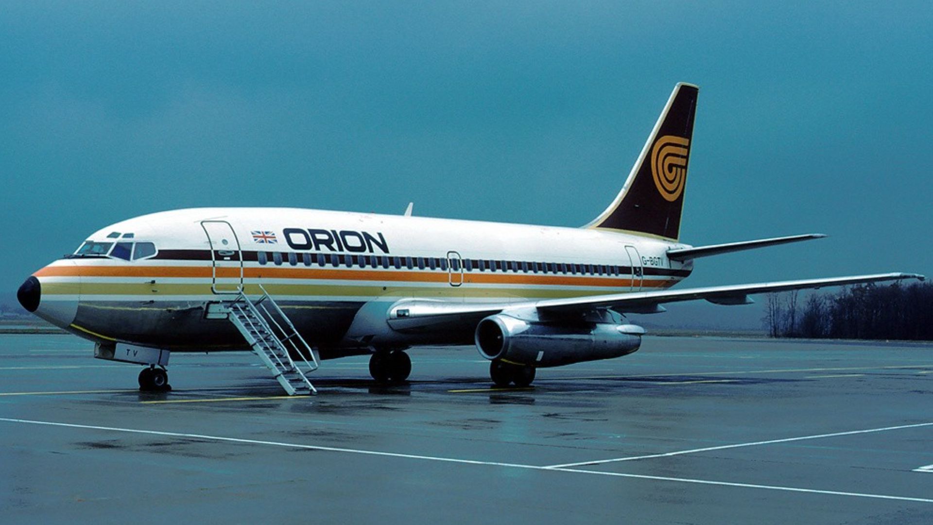 A Boeing 737-200 of Orion Airways at Basel Airport