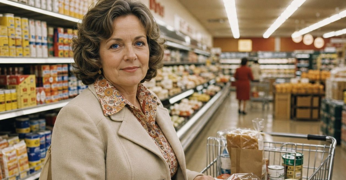 1970s Woman in Grocery Store