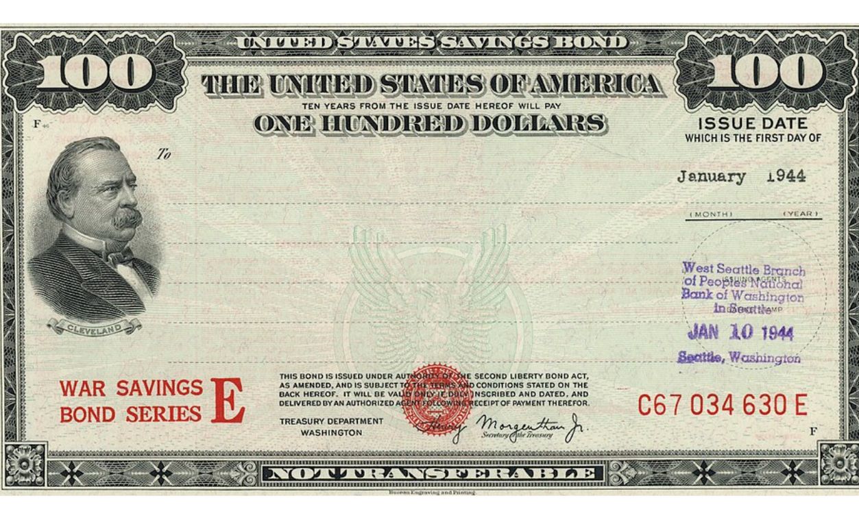1944 $100 War Savings Bond Series E