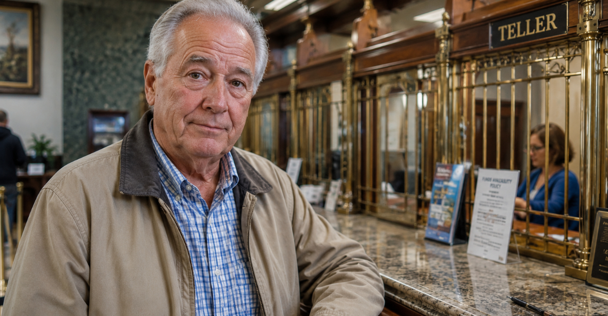 Baby Boomer male at a bank