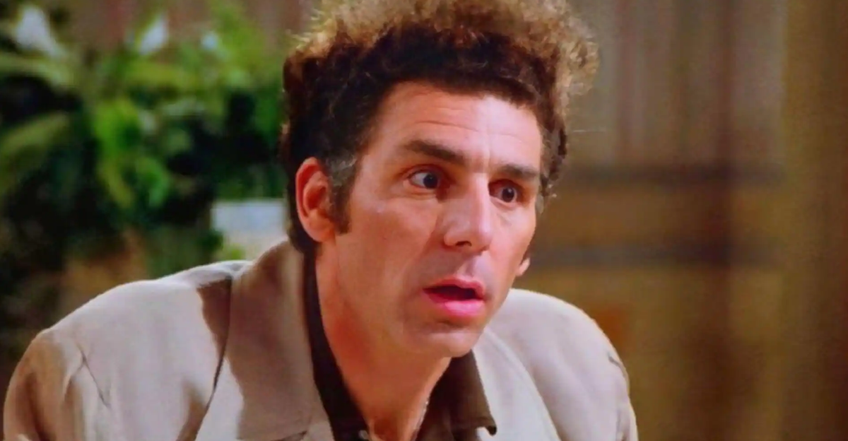Screenshot of actor Michael Richards as Kramer on Seinfeld (1989-1998)