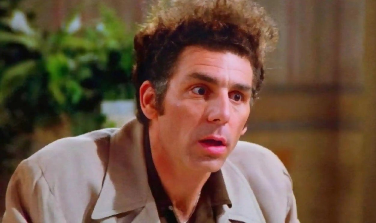 Screenshot of actor Michael Richards as Kramer on Seinfeld (1989-1998)
