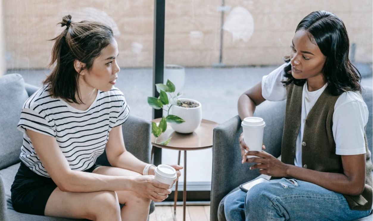 friends talking