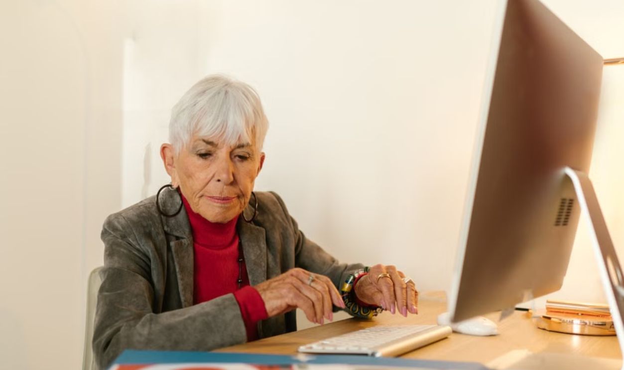 elderly working 