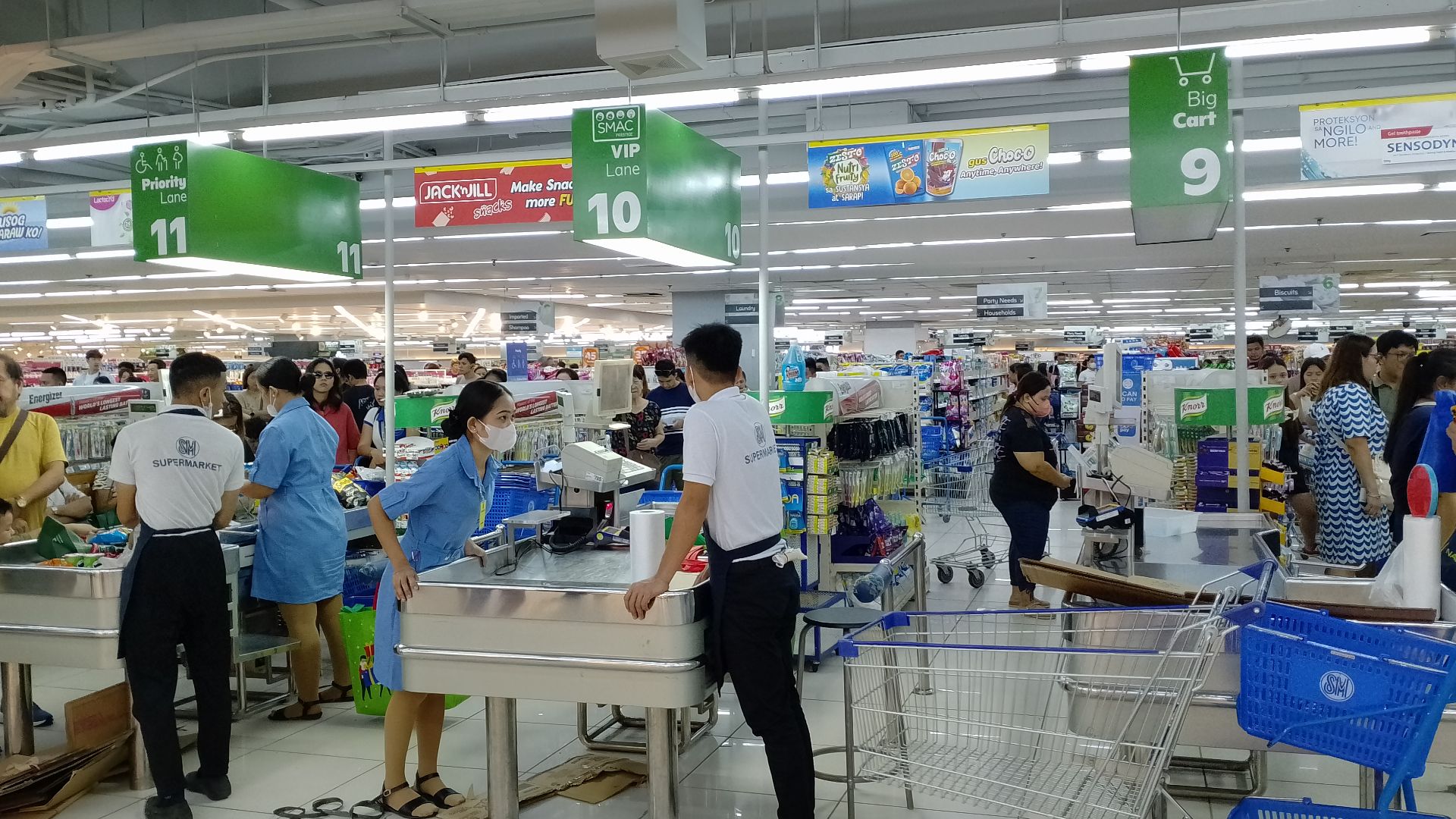 Cashier counter at SM Supermarket at SM City Cebu in Cebu City.